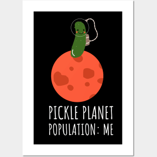 Pickle Astronaut On A Pickle Planet Funny Posters and Art